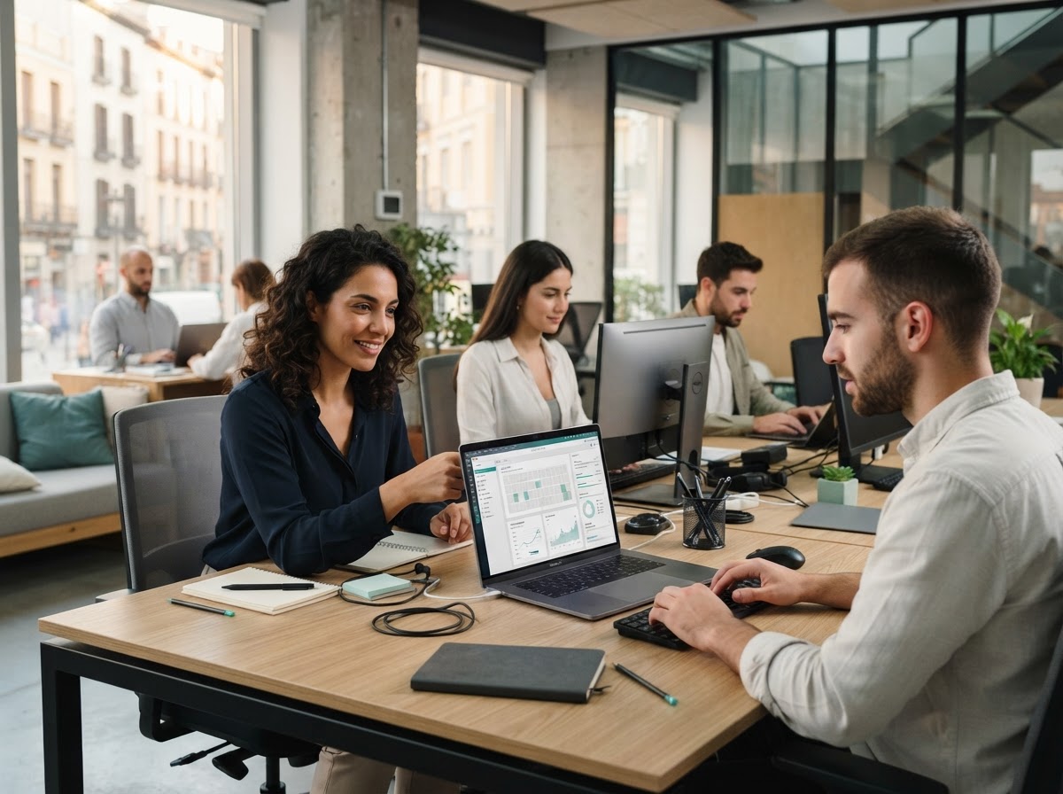 Noticias El Sol equipo trabajando con paneles de datos financieros